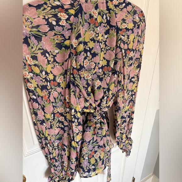 Yumi Kim Cameron Wrap Top in Laguna Breeze Midnight | Floral Feminine Size Small - Picture 9 of 12